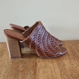 Jeffrey Campbell Tan Woven Mules